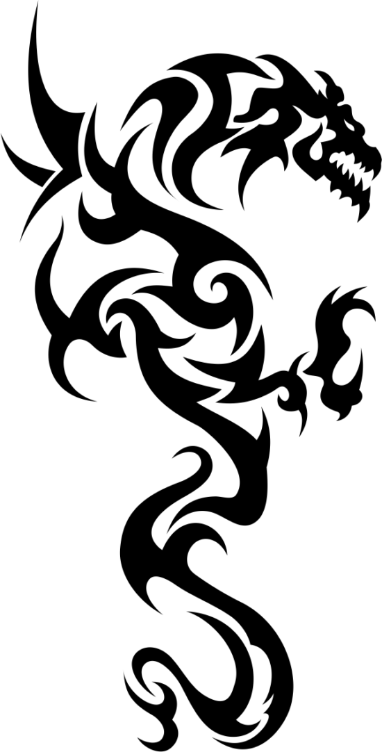 Tribal Dragon Tattoo Vector Free Vector