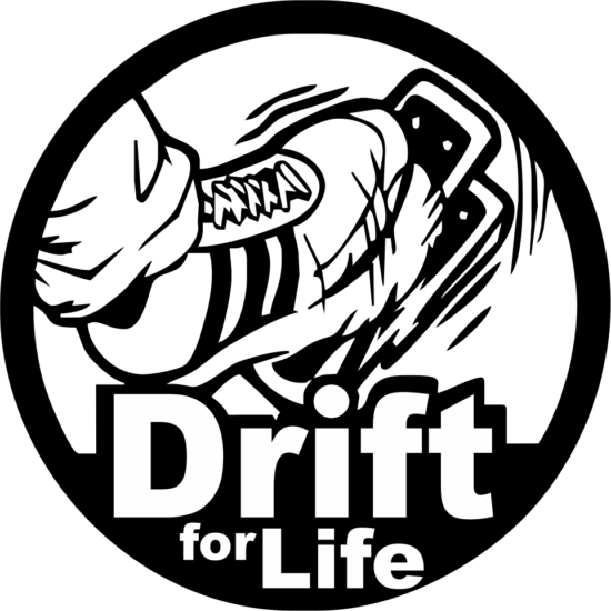 Drift For Life Auto Sticker Free Vector