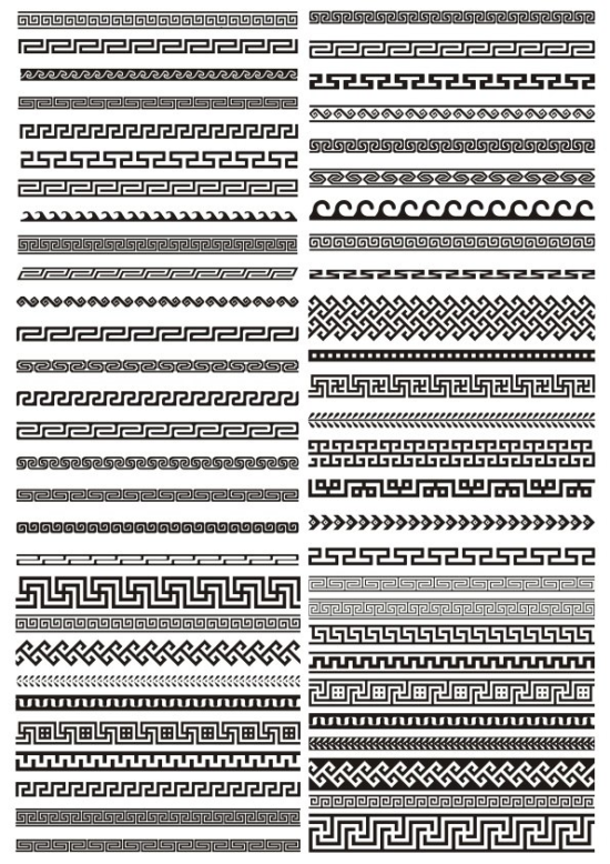 Greek border vector pattern Free Vector