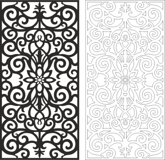 Seamless Pattern Floral Elements Free Vector