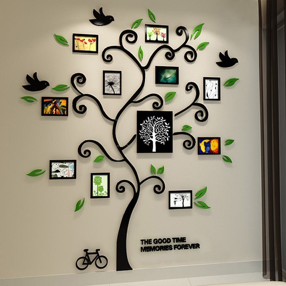 Download Tree of Life Black 3D Wall Decal Free Vector - Free ...
