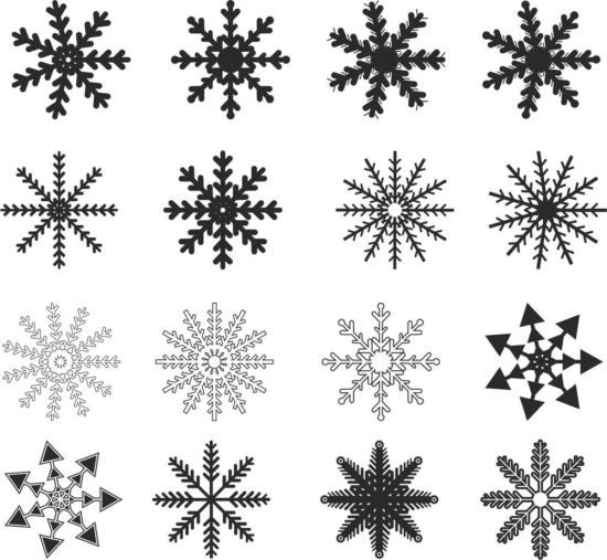 Snowflakes Vector Free Vector