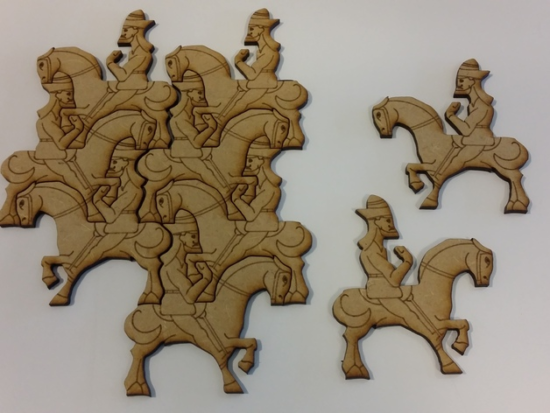 Wall Art Puzzle Man on Horse dxf File