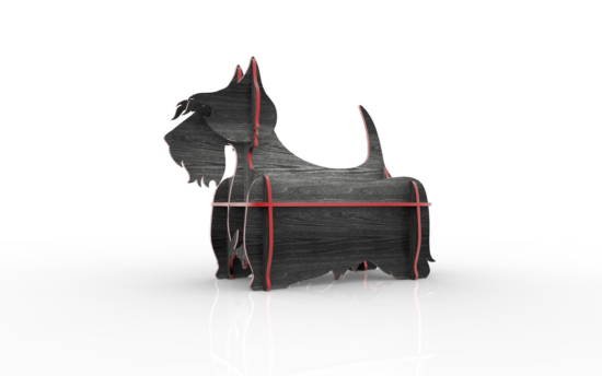 Scottish Terrier Mini Shelf dxf File