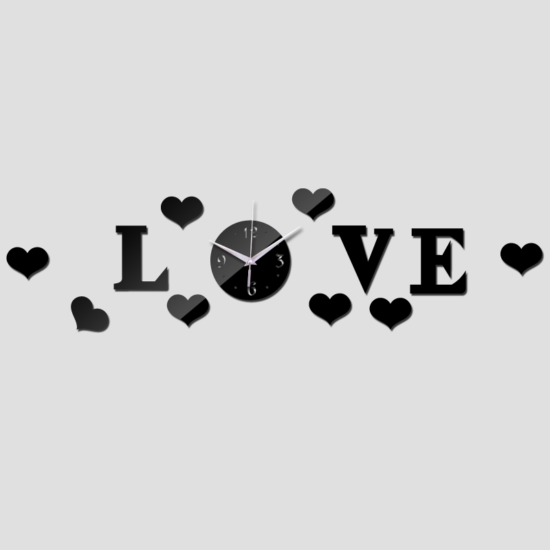 Love Clock dxf File