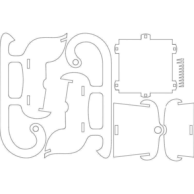 Trineo dxf File - FilesCnc.com