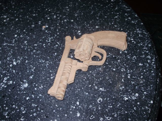 Bulldog Revolver Model Flat dxf File