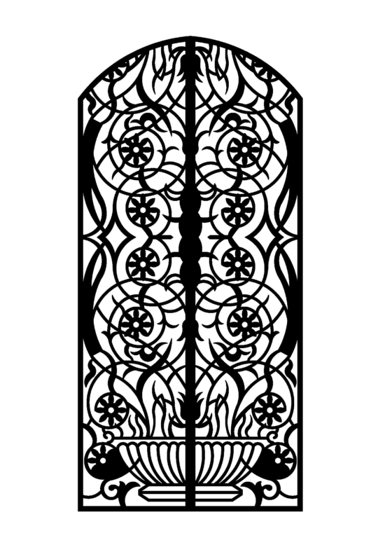 Laser Cut Door 3mm Steel dxf File