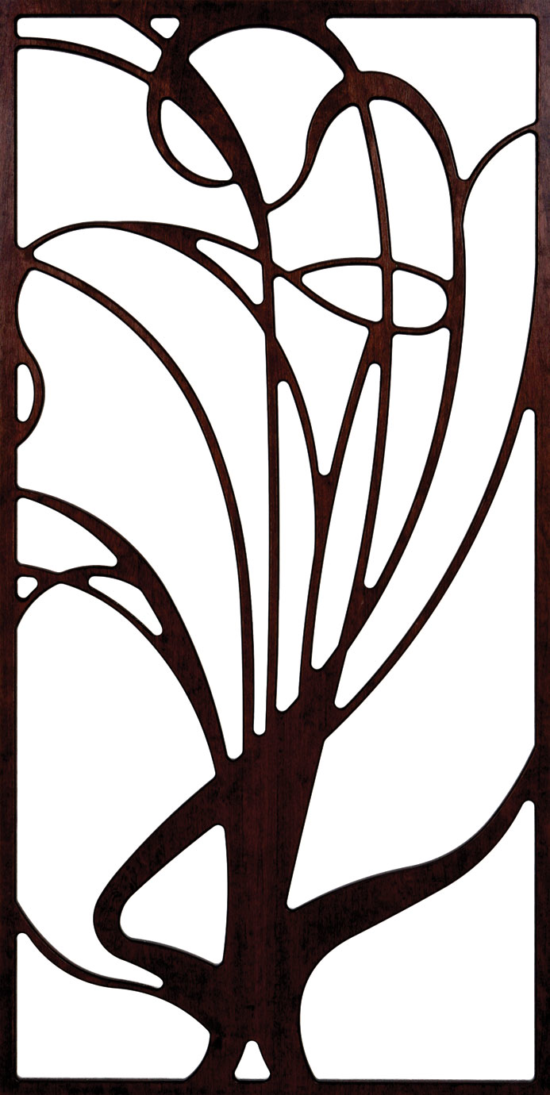 Unframed Grille Tree Pattern 300-v138 dxf File