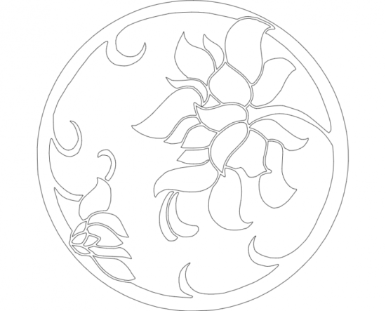 Flowers dxf File