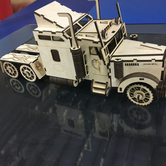 Laser Cut Kenworth W900s Truck Free Vector