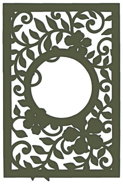 Decorative Leafy Frame dxf File