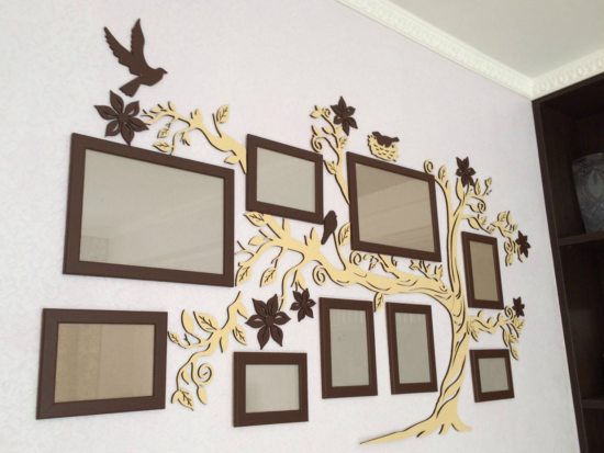 Laser Cut Family Tree Photo Frames Free Vector