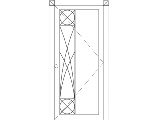 Gorgeous Modern Single Front Door dxf File