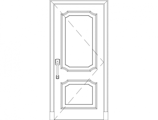 Solid Wood Door dxf File