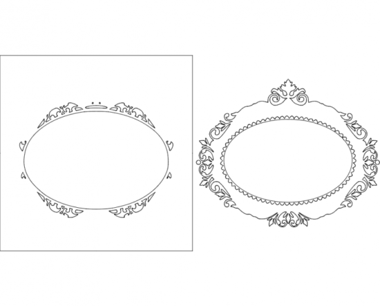 Mirror Frame 05 dxf File