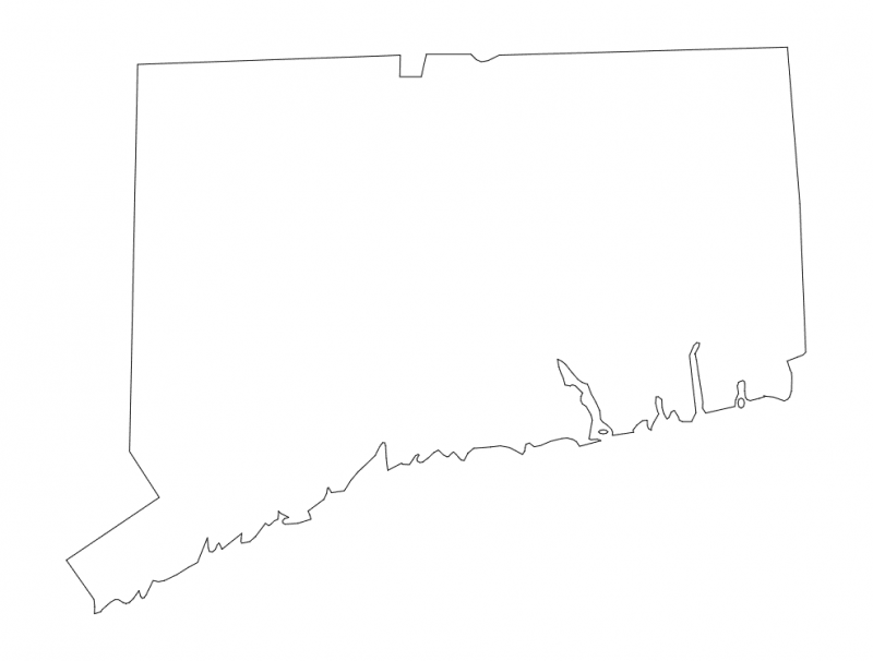 Connecticut State Map dxf File - FilesCnc.com