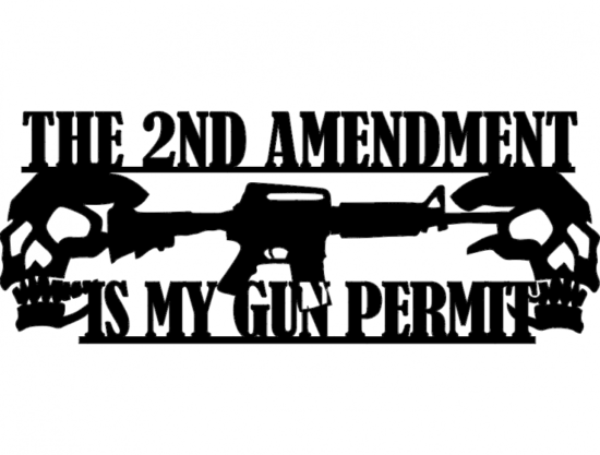 2nd Amendment Skulls dxf File