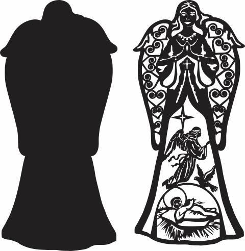 Angel Scene dxf File