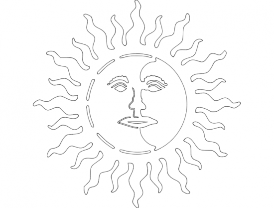 Sun Moon dxf File