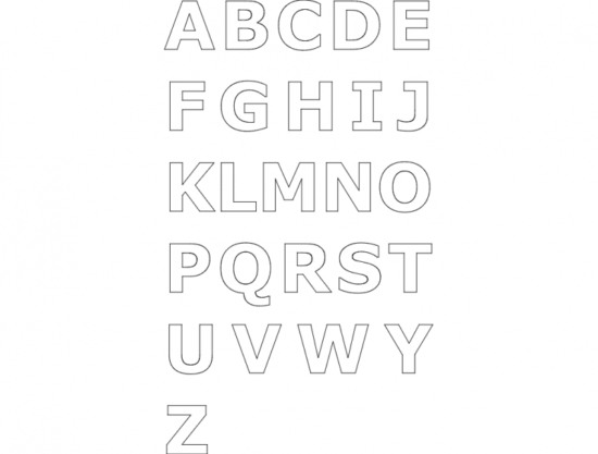 Alphabet max7 dxf File