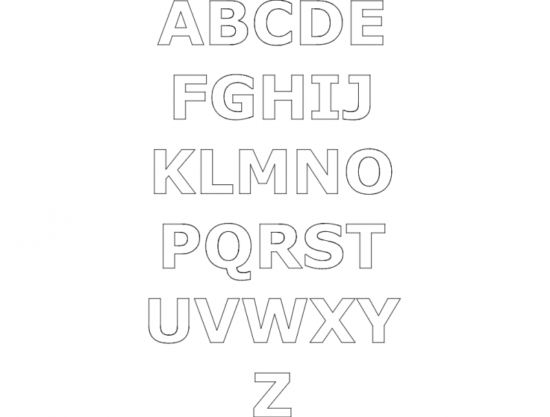 Alphabet gimp dxf File