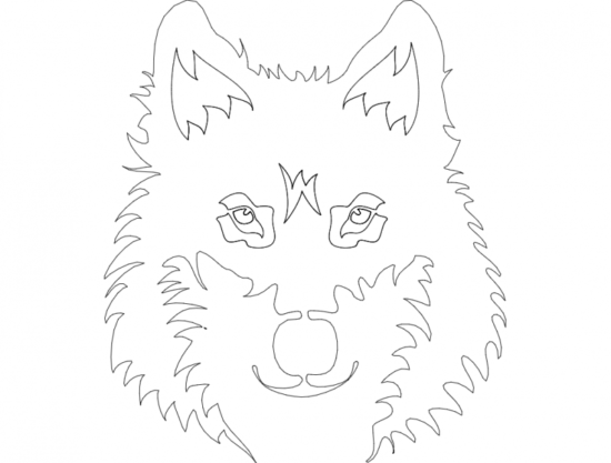 Wolf Face dxf File