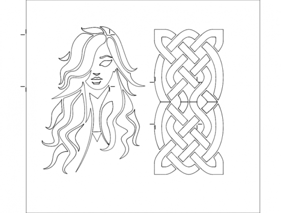 Girl design dxf File