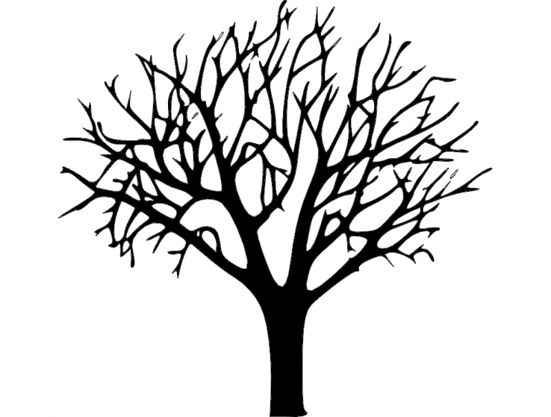 Bare Tree dxf File - FilesCnc.com