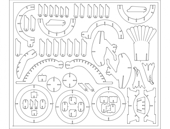 Chyba Dinozaur dxf File