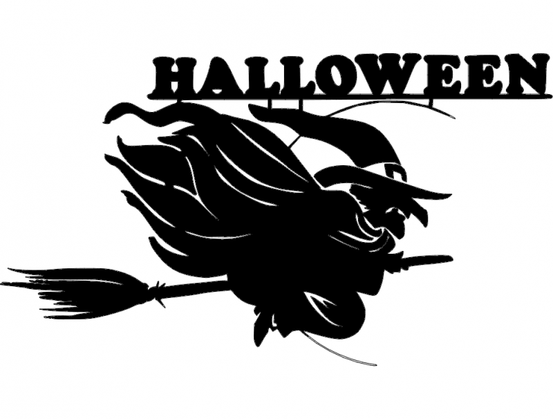 800px-halloween-witch Svg dxf File - Free Download Files Cnc