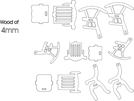 3 Chairs dxf File