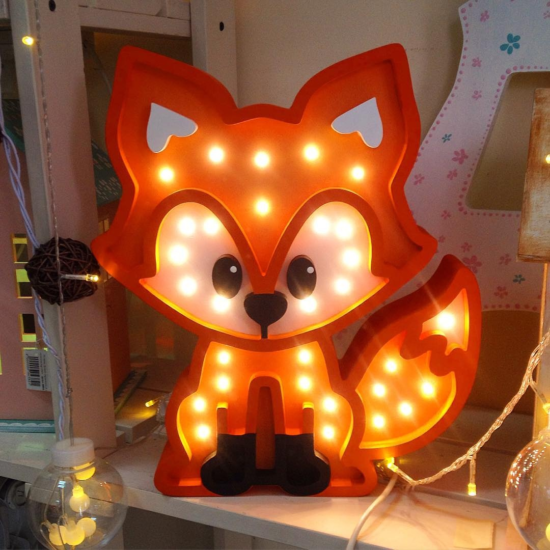 Laser Cut Fox Nightlight Lamp Free Vector