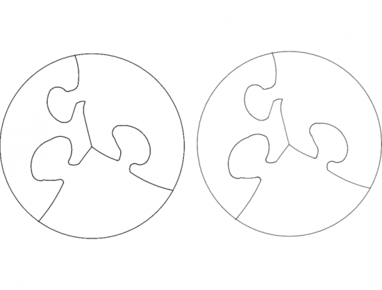 Puzzle Circular dxf File