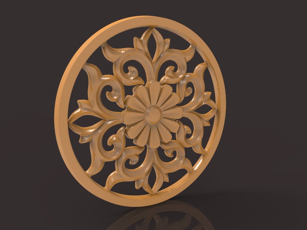 Download Carved Decor Central 3D Model For CNC Router Stl File - Free Download Files Cnc