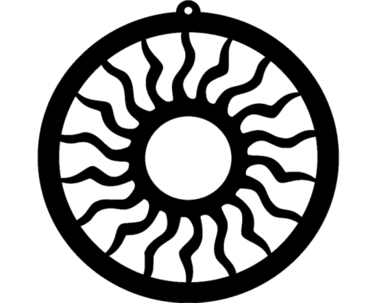 Design Sun Ornament 173 dxf File