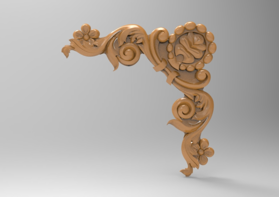 Decorative Corner 3D Stl Model For CNC Router Stl File