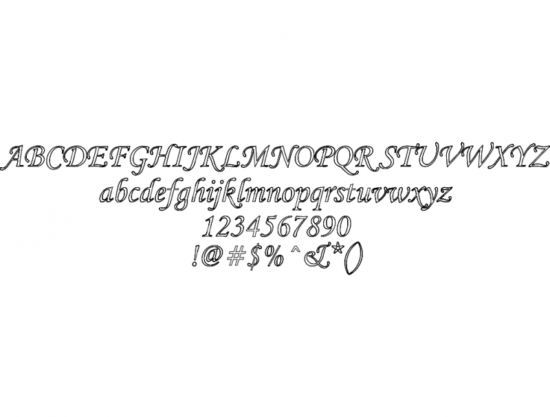 corsva-text dxf File