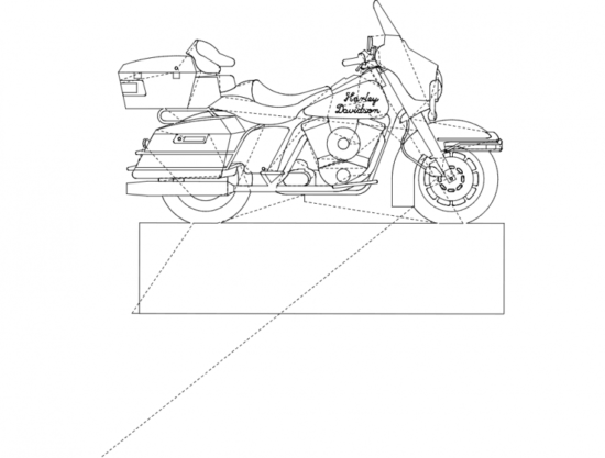 Harley Davidson Bike dxf File