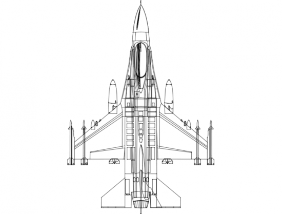 F16 Topview dxf File