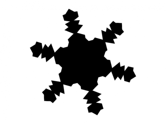 Snowflake Silhouette 4xb dxf File