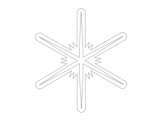 Snowflakes Silhouette Vector dxf File