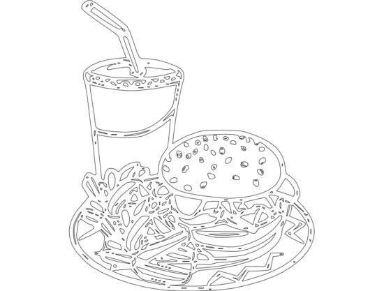 Hambuger Cartoon dxf File