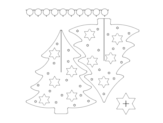 Weihnachtsbaum (Christmas tree) dxf File