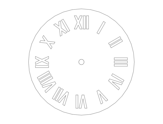 Roman Clock dxf File