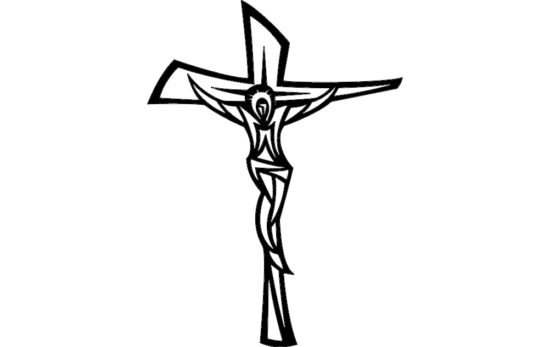 Jesus Cross Modern dxf File