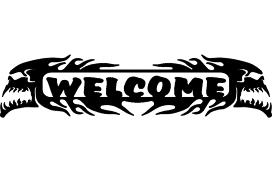 Welcome Skulls dxf File