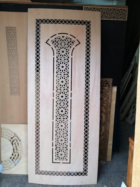 Laser Cut Door Design DXF File