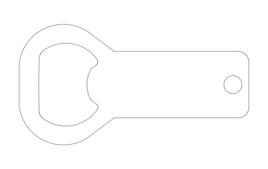 Bottleopener Blank dxf File