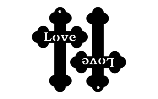 Love crosses dxf File